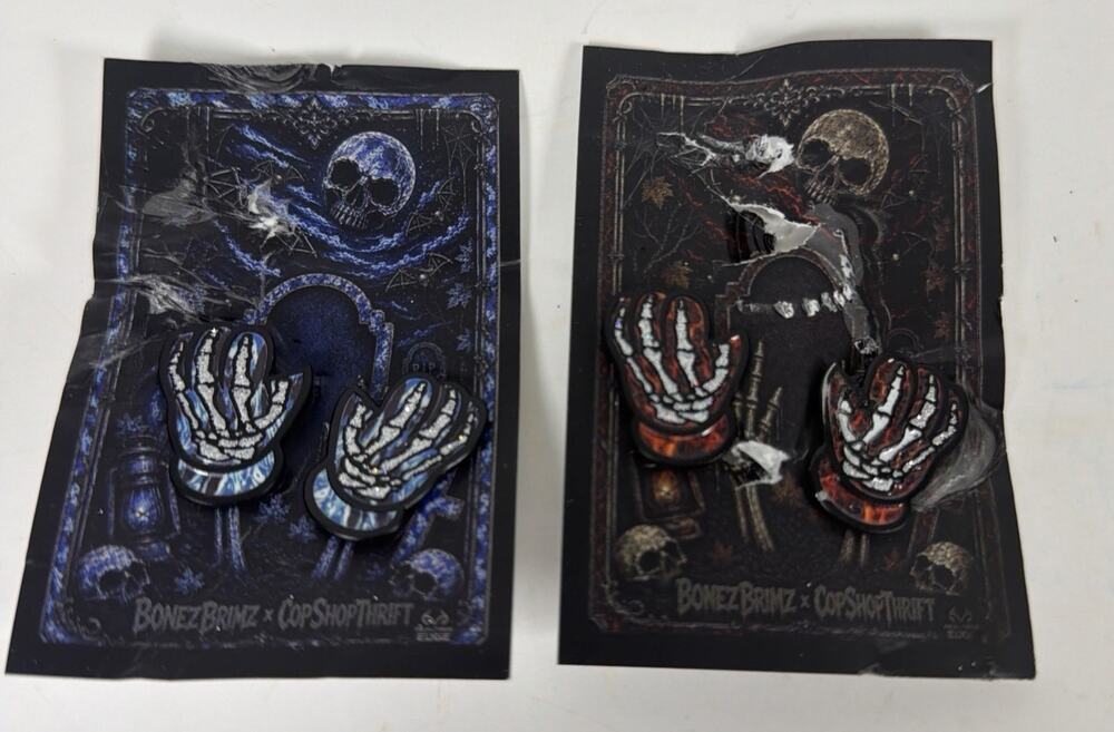 2 Sets Bonez Brimz New York Knicks Camo X-Ray Gloves (2 Pins Each) Read
